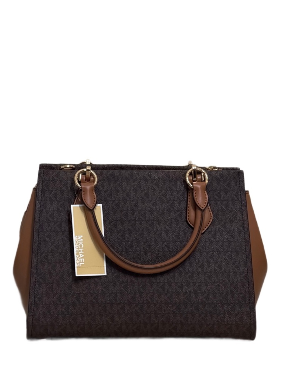 Michael Kors Marilyn Med Brown and Tan Satchel - Picture 3 of 16